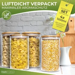 Fresh Master Premium Vorratsdosen Vorratsgläser Für Luftdichte Aufbewahrung I Vorteils Gläser Set (8 Teilig) -Mepalhom Geschaft 66ffb7aa140cb0de51d34c1dfcbc1e65