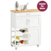 SoBuy Küchenwagen Servierwagen Küchenschrank Mit Flaschenablagen Und Schublade FKW45-WN -Mepalhom Geschaft 6800b922b13e865402607dadf0d22dc1