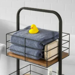 SoBuy NSR06-N Rollregal Mit 3 Körben Bad Wagen Badregal Küchenregal Rollbar Standregal Mit Griff Rollwagen Metall -Mepalhom Geschaft 698b444f69778ea14067c37877b48284