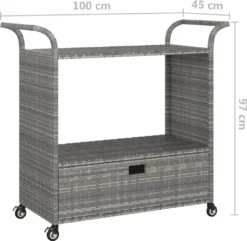 VidaXL Barwagen Mit Schublade Grau 100x45x97 Cm Poly Rattan 15 VidaXL Barwagen Mit Schublade Grau 100x45x97 Cm Poly Rattan -Mepalhom Geschaft 6dc33a5de2c94ff7c499f324c579435e