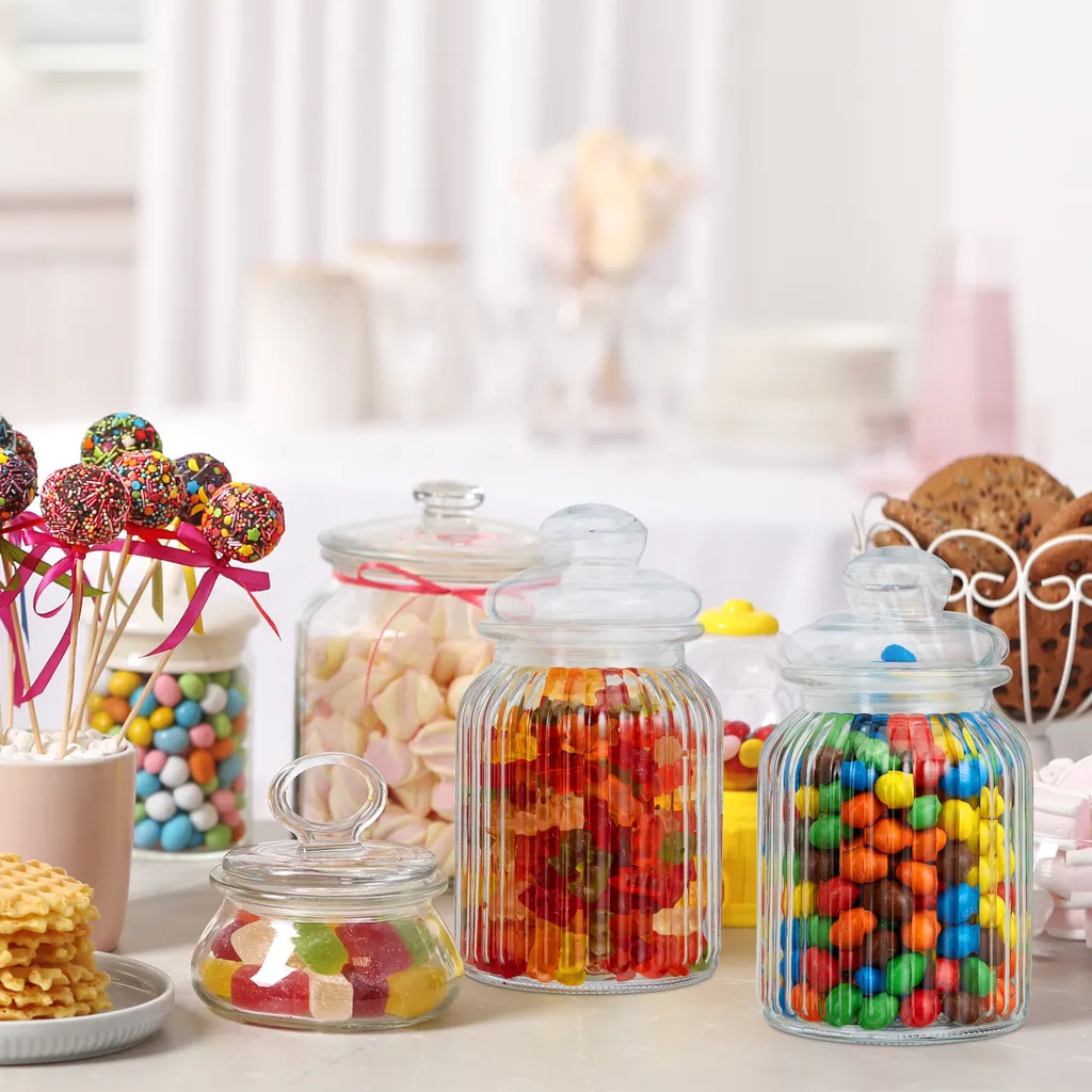 Relaxdays Vorratsgläser 6er Set 1000 Ml 4 Relaxdays Vorratsgläser 6er Set 1000 Ml – Bild 2