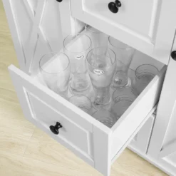 SoBuy FKW96-WN Kücheninsel Mit Arbeitsplatte Küchenwagen Mit 2 Türen Küchenschrank Mit 3 Schubladen Sideboard Weiß BHT Ca.: 116x93x46cm -Mepalhom Geschaft 7070c9d86e65e17c166c7083f38cb95f