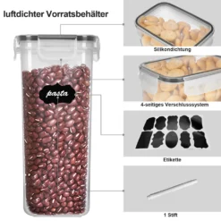 Lospitch 8er Set Vorratsdosen Müsli Behälter Mehl Nudel Schüttdose Pasta Lebensmittel -Mepalhom Geschaft 73dc360ff35e6d3a8d4c1dd9c51f02b9