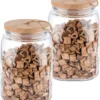 APS 2er Set Vorratsglas -WOODY- /// 14 X 14cm, H: 21 Cm /// Glas, Kiefernholz, Silikon /// 2,5 Liter /// 67514 -Mepalhom Geschaft 75129ce9928fc4840a7bddbd20a4c4e7