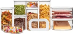 Mepal - Modula Vorratsdose Mit Deckel 9-teiliges Set - 1x 2000 Ml, 2x 1500 Ml, 2x 1000 Ml, 2x 425 Ml, Käsebox & 3-lagige Fleischbox - Weiß