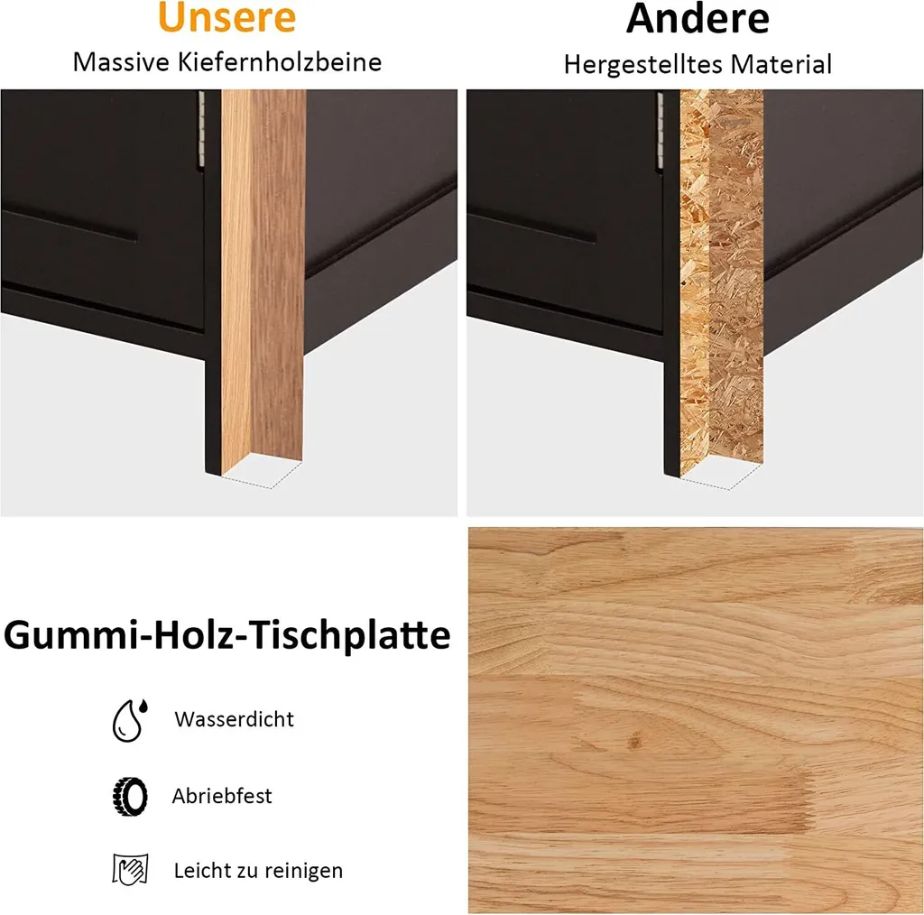 COSTWAY Küchenwagen Auf Rollen, Kücheninsel Mit Schublade, Weinregal, Offene Regale & Handtuchhalter, Platzsparender Servierwagen, Für Küche, Esszimmer, Bar, Braun 6 COSTWAY Küchenwagen Auf Rollen, Kücheninsel Mit Schublade, Weinregal, Offene Regale & Handtuchhalter, Platzsparender Servierwagen, Für Küche, Esszimmer, Bar, Braun – Bild 4