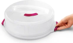 Metaltex Tortenbehälter ø36cm Höhenvers, Transparent/rot/weiß -Mepalhom Geschaft 7f59cdef048d237ff25c41a58bf35a0b