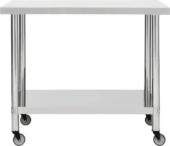 VidaXL Küchen-Arbeitstisch Mit Rollen 100x60x85 Cm Edelstahl -Mepalhom Geschaft 81bcd5f3796fb9824554d1792ba8d9ae