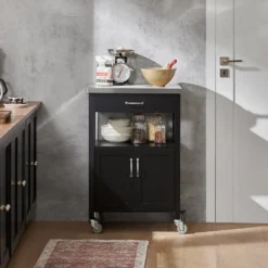 SoBuy Küchenwagen Servierwagen Küchenschrank Getränkewagen Fürs Büro FKW22-SCH -Mepalhom Geschaft 81be2680a41db36d8556321ad5b6ed80