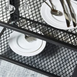 Meerveil Retro Servierwagen, 3 Ebenen Küchenwagen, Rollwagen Auf 4 Rollen, Küchenregal Aus Holz Und Metall, Für Küche Und Wohnzimmer, Vintagebraun-schwarz -Mepalhom Geschaft 8302e8dcbd504c11502efe8695e19c2f