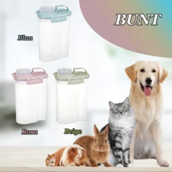 Futtertonne Tierfutterbehälter 2kg Vorratsdose Schüttdose BPA-freier Kunststoff Luftdicht Wasserdicht 4,4 Pfund / 2KG Tiernahrung Aufbewahrungsbox Für Haustieren Hund, Katze, Vogel (Blau) -Mepalhom Geschaft 83ecdb1e900980a804ec730f60013ff4