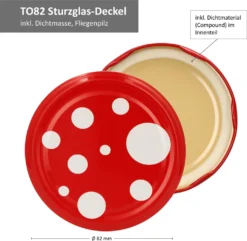 12x Einmachgläser 720ml Deckel Mit Fliegenpilz-Dekor Twist-Off TO 82 + Rezeptheft 9 12x Einmachgläser 720ml Deckel Mit Fliegenpilz-Dekor Twist-Off TO 82 + Rezeptheft -Mepalhom Geschaft 8436bf33250ec2e2f6f85bf90c70d9b0