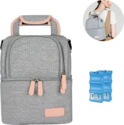 Kühltasche Für Muttermilch, Babyflasche, Wasserdicht, Für Gefrierschrank, Mama, Reiserucksack, Tragbar, Wärmeisoliert, Lunchbox Für Damen, Herren, Kinder, Große Kapazität, Handtasche,Grey -Mepalhom Geschaft 84c88088b1f16f4038fa041866c5a449