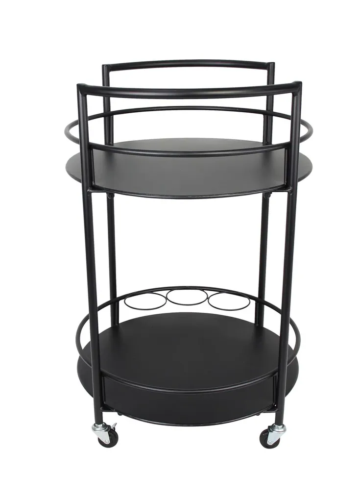 Servierwagen 'Bar', Deko Artikel, Runde Form, Wohnen, Ablagefläche, Lackiert 5 Servierwagen 'Bar', Deko Artikel, Runde Form, Wohnen, Ablagefläche, Lackiert – Bild 3