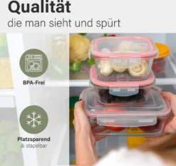 Classbach® Glas-Frischhaltedosen Mit Deckel, 9er-Vorratsdosen-Set/Vorratsgläser, Geeignet Für Mikrowelle, Spülmaschine Und Gefrierfach, Meal Prep Boxen Aus Glas, Perfekte Aufbewahrungsbox Küche 17 Classbach® Glas-Frischhaltedosen Mit Deckel, 9er-Vorratsdosen-Set/Vorratsgläser, Geeignet Für Mikrowelle, Spülmaschine Und Gefrierfach, Meal Prep Boxen Aus Glas, Perfekte Aufbewahrungsbox Küche -Mepalhom Geschaft 85e992e866b4a3783e94d46a52b01bbe