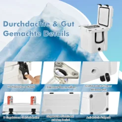 COSTWAY 31L Kühlbox Strapazierfähig Kühler Mit Korb & Getränkehalter Griffen & Fischlineal Eiskühler Tragbar Kälte Bis 9 Tage Weiß 13 COSTWAY 31L Kühlbox Strapazierfähig Kühler Mit Korb & Getränkehalter Griffen & Fischlineal Eiskühler Tragbar Kälte Bis 9 Tage Weiß -Mepalhom Geschaft 8c3815d15af6223a6f57a54918219c22