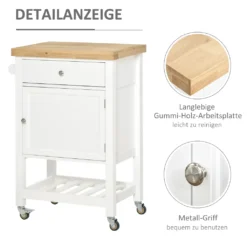 HOMCOM Küchenwagen Küchenrollwagen Servierwagen Mit Einer Schublade Geschlossenen Schrank Regalboden Und Handtuchhalter 4 Lenkrollen MDF Gummiholz Weiß+Eiche 63,5 X 40 X 90 Cm 15 HOMCOM Küchenwagen Küchenrollwagen Servierwagen Mit Einer Schublade Geschlossenen Schrank Regalboden Und Handtuchhalter 4 Lenkrollen MDF Gummiholz Weiß+Eiche 63,5 X 40 X 90 Cm -Mepalhom Geschaft 8d77c51598615b73002b4a346ee69623
