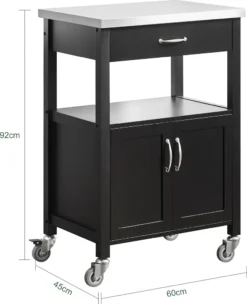 SoBuy Küchenwagen Servierwagen Küchenschrank Getränkewagen Fürs Büro FKW22-SCH -Mepalhom Geschaft 927b2d257ea90eeedeaca82e1a7a728a