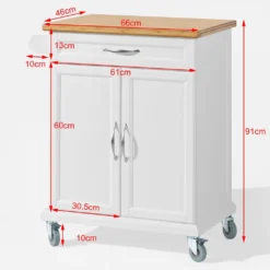SoBuy Küchenwagen Aus MDF Mit Bambus Top, Küchenschrank, Servierwagen FKW13-WN -Mepalhom Geschaft 93049ba1a48326c3b27d1275a669cba2