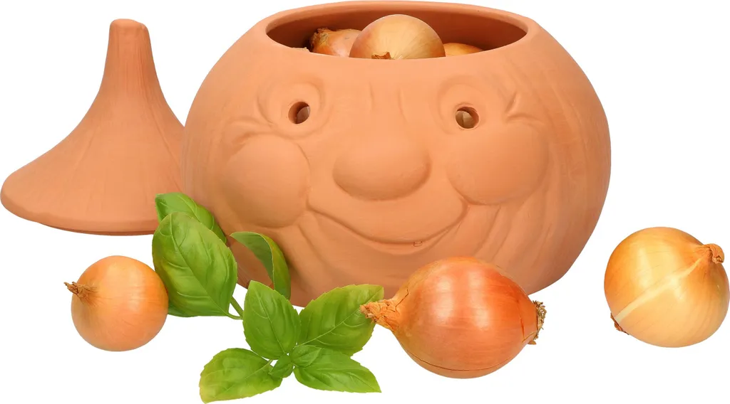 Mambocat Zwiebeltopf Onni Terrakotta Vorrats-Dose Mit Deckel Zur Aufbewahrung Von Ca. 900g Zwiebeln 4 Mambocat Zwiebeltopf Onni Terrakotta Vorrats-Dose Mit Deckel Zur Aufbewahrung Von Ca. 900g Zwiebeln – Bild 2