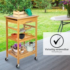 ONVAYA Küchenwagen Kyoto Auf Rollen, Küchenrollwagen Aus Bambus Mit Arbeitsplatte Schwarz Aus Stein, Praktischer Beistellwagen Für Die Küche Inkl. Schubladen -Mepalhom Geschaft 96cc4df71dbca964cea3ae796b70ca57