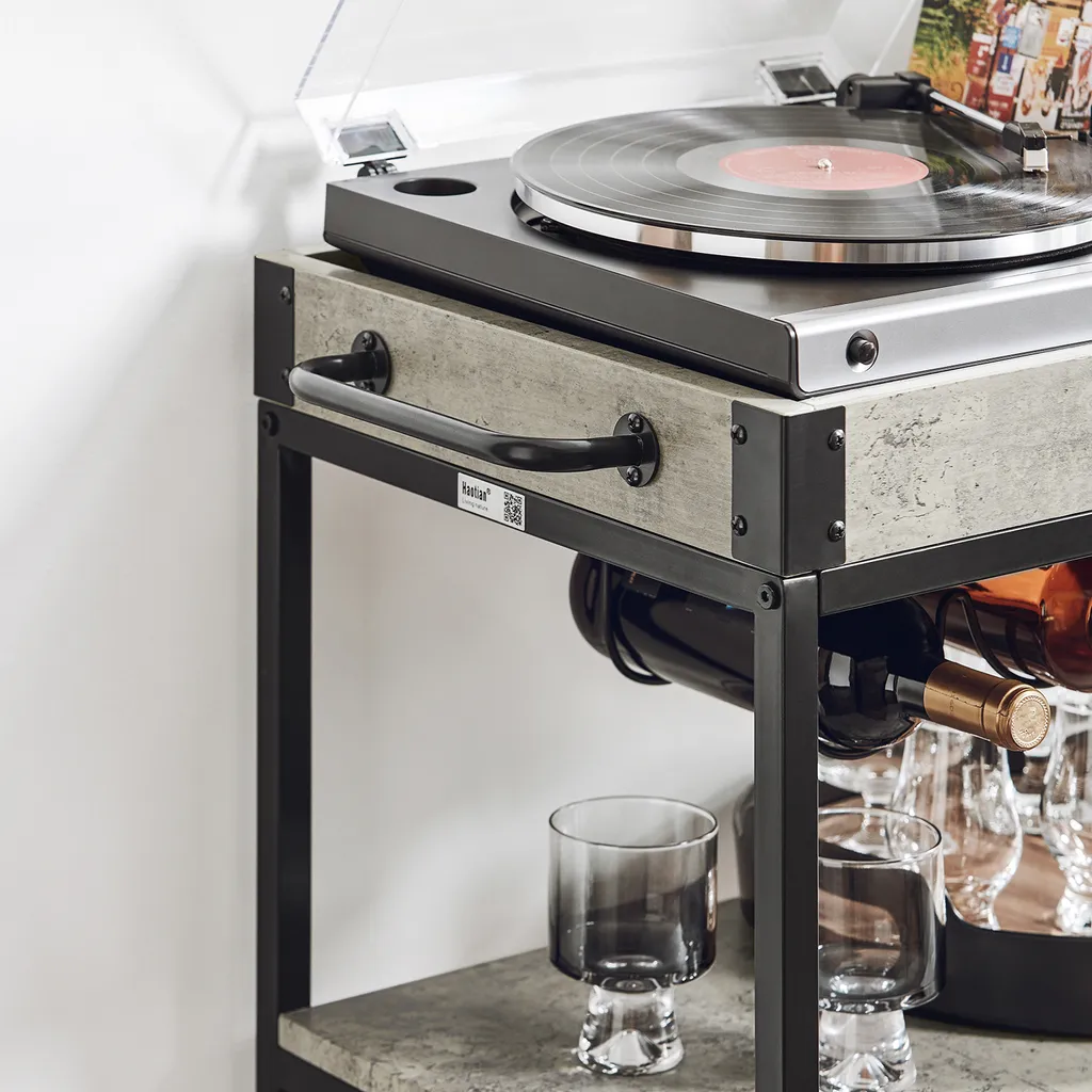 SoBuy FKW56-HG Servierwagen Mit 2 Ablagen Und Einem Abnehmbaren Tablett Küchenwagen Mit Rollen Rollwagen Metall Rollbar Beton Hell 9 SoBuy FKW56-HG Servierwagen Mit 2 Ablagen Und Einem Abnehmbaren Tablett Küchenwagen Mit Rollen Rollwagen Metall Rollbar Beton Hell – Bild 7