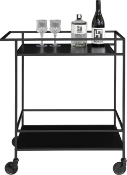 House Nordic Vita Servierwagen Schwarz | Barwagen Mit Rollen Inkl. Bremsen | Schlichtes Metallgestell Im Industrie-Design -Mepalhom Geschaft 993302f1c32c12b621a2fa85b4f8b19d