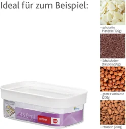 Emsa Trockenvorratsdose OPTIMA 0,45 Liter Transparent / Weiß -Mepalhom Geschaft 9a642d9e81c15d02b2291185ae8cfb29