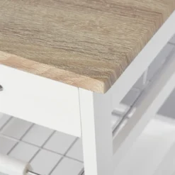 HOMCOM Küchenwagen, Servierwagen Mit Schublade Und Abnehmbarem Tablett Küchenrollwagen, Rollwagen Mit Arbeitsplatte, Kieferholz, Weiß, 37 X 37 X 82 Cm 19 HOMCOM Küchenwagen, Servierwagen Mit Schublade Und Abnehmbarem Tablett Küchenrollwagen, Rollwagen Mit Arbeitsplatte, Kieferholz, Weiß, 37 X 37 X 82 Cm -Mepalhom Geschaft 9ca087ad56def0831c9ce0251ea826a8