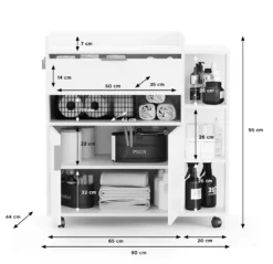Servierwagen "Karl" In Weiß Universal Haushaltswagen Auf Rollen Mit Vielen Einsatzmöglichkeiten -Mepalhom Geschaft 9cbe99cfdedb19e626d34c4750eac92d