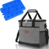 Lospitch 25L Kühltasche Faltbar Kühlkorb Kühlbox Isoliertasche Thermotasche Picknicktasche Für Lebensmitteltransport, Grau -Mepalhom Geschaft 9da645e1c863dc4c778a43e8754a855b