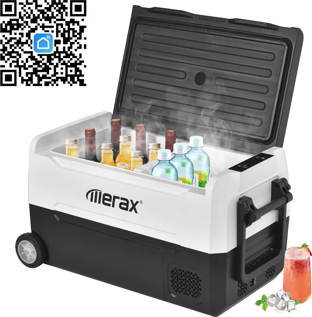 Merax Elektrisch Kühlbox Mit Kompressor 31.5L Schwarz, Mini Kühlschrank Tragbar Kühlleistung Bis -20° C, Gefrierbox 12/24 V Und 230 V Für Büro, Auto, Camping, Garten 16 Merax Elektrisch Kühlbox Mit Kompressor 31.5L Schwarz, Mini Kühlschrank Tragbar Kühlleistung Bis -20° C, Gefrierbox 12/24 V Und 230 V Für Büro, Auto, Camping, Garten – Bild 14