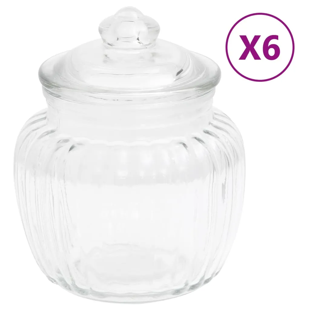 VidaXL Vorratsgl?ser 6 Stk. 500 Ml Glas 3 VidaXL Vorratsgl?ser 6 Stk. 500 Ml Glas