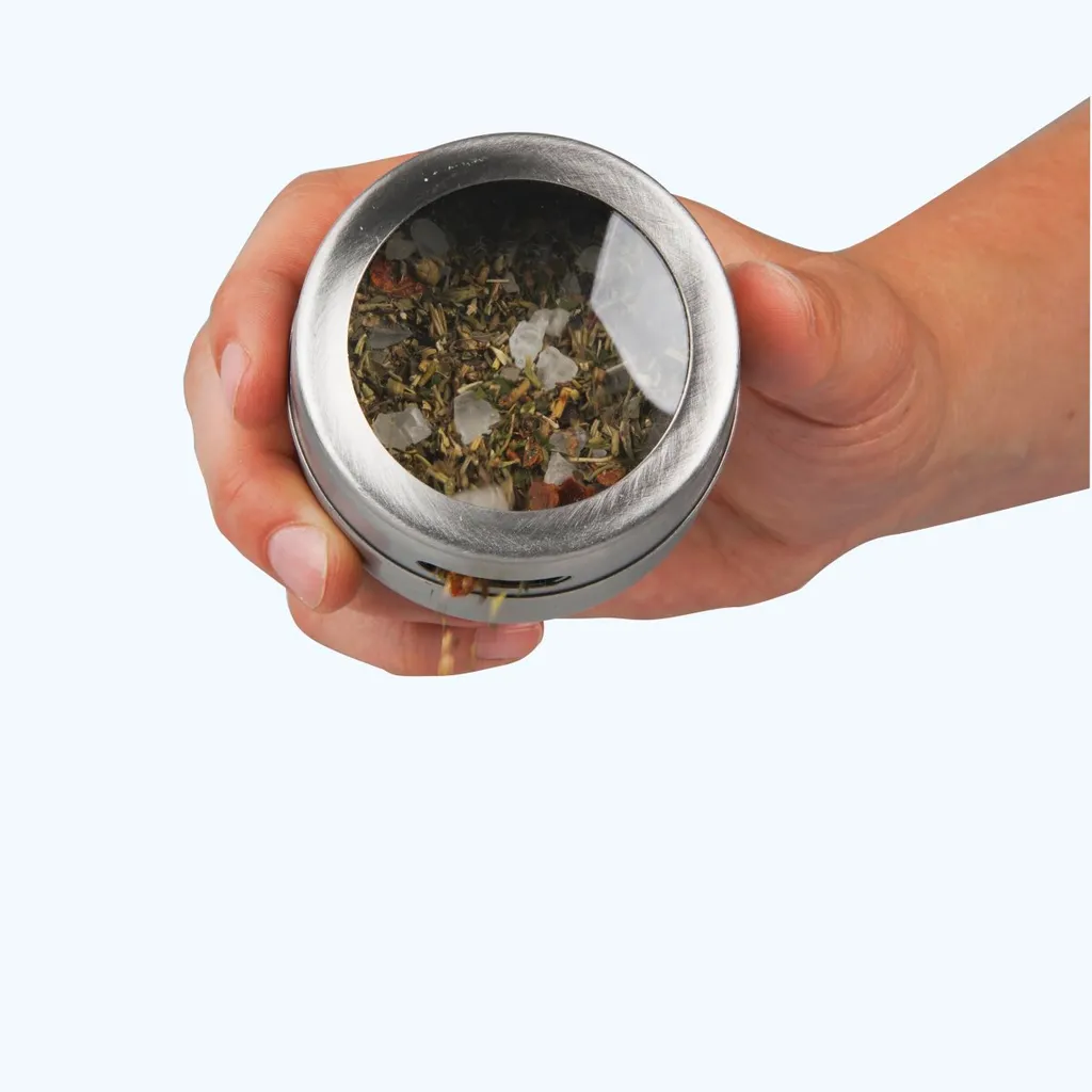 Fackelmann Magnetische Gewürzdose, Vorratsdose Mit Streuöffnungen, Aufbewahrungsdose Aus Edelstahl (Farbe: Silber/Transparent), Menge: 1 Stück 11 Fackelmann Magnetische Gewürzdose, Vorratsdose Mit Streuöffnungen, Aufbewahrungsdose Aus Edelstahl (Farbe: Silber/Transparent), Menge: 1 Stück – Bild 9