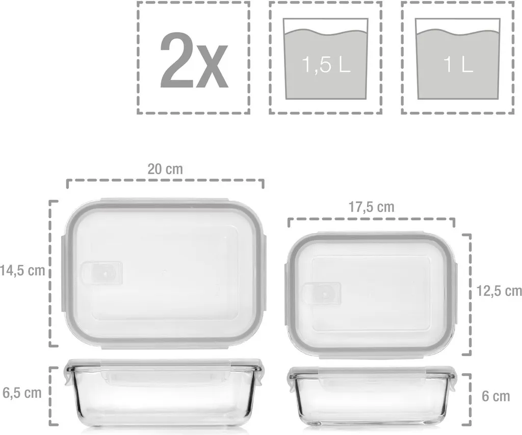 Sänger Frischhaltedosen Set Aus Glas 12er Set 10 Sänger Frischhaltedosen Set Aus Glas 12er Set – Bild 8