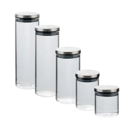 AXENTIA Glas Vorratsdose 1300 Ml Ø 8,5 X H25 Cm, Aufbewahrungsdose Aus Glas Mit Edelstahldeckel Schraubverschluss -Mepalhom Geschaft a4819190ae7f72610d68289ba915568b