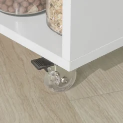 SoBuy FKW77-W Design Servierwagen Küchenwagen Beistellwagen Rollwagen Mit 3 Ablagen Und 2 Regalfächern Weiß BHT Ca.: 60x77x38cm -Mepalhom Geschaft a4b71a9185474a527ba0c3bd91f963f1