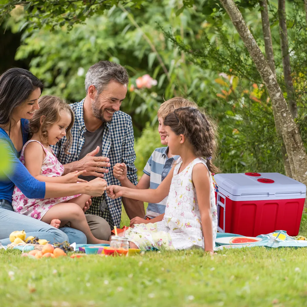 AREBOS Elektrische Kühlbox 40 Liter, Zum Kühlen Und Warmhalten, Mobil Kühlschrank Mit ECO Modus, 12/230 V Für Auto Und Steckdose 4 AREBOS Elektrische Kühlbox 40 Liter, Zum Kühlen Und Warmhalten, Mobil Kühlschrank Mit ECO Modus, 12/230 V Für Auto Und Steckdose – Bild 2