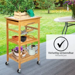 ONVAYA Küchenwagen Kyoto Auf Rollen, Küchenrollwagen Aus Bambus Mit Arbeitsplatte Weiß Aus Stein, Praktischer Beistellwagen Für Die Küche Inkl. Schubladen -Mepalhom Geschaft a7ddee18f6e34ac914c5d531db35f21b