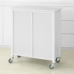 SoBuy FKW104-W Küchenwagen Servierwagen Rollwagen Mit Tür, Flaschenablage Und Schublade Weiß BHT Ca.: 80x93x40cm -Mepalhom Geschaft ac000d67ae58a43515b1911f6bb4b234