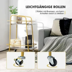 COSTWAY Küchenwagen Mit Universalrädern, Barwagen Rollwagen 2 Ablagen, Mobiler Servierwagen, Haushaltswagen Mit Stahlrahmen, Mehrzweckwagen Für Haus, Restaurant, Allzweckwagen Badwagen, Grau+Golden 11 COSTWAY Küchenwagen Mit Universalrädern, Barwagen Rollwagen 2 Ablagen, Mobiler Servierwagen, Haushaltswagen Mit Stahlrahmen, Mehrzweckwagen Für Haus, Restaurant, Allzweckwagen Badwagen, Grau+Golden -Mepalhom Geschaft ac2c8ee98c7c5251a805ca026845dd52