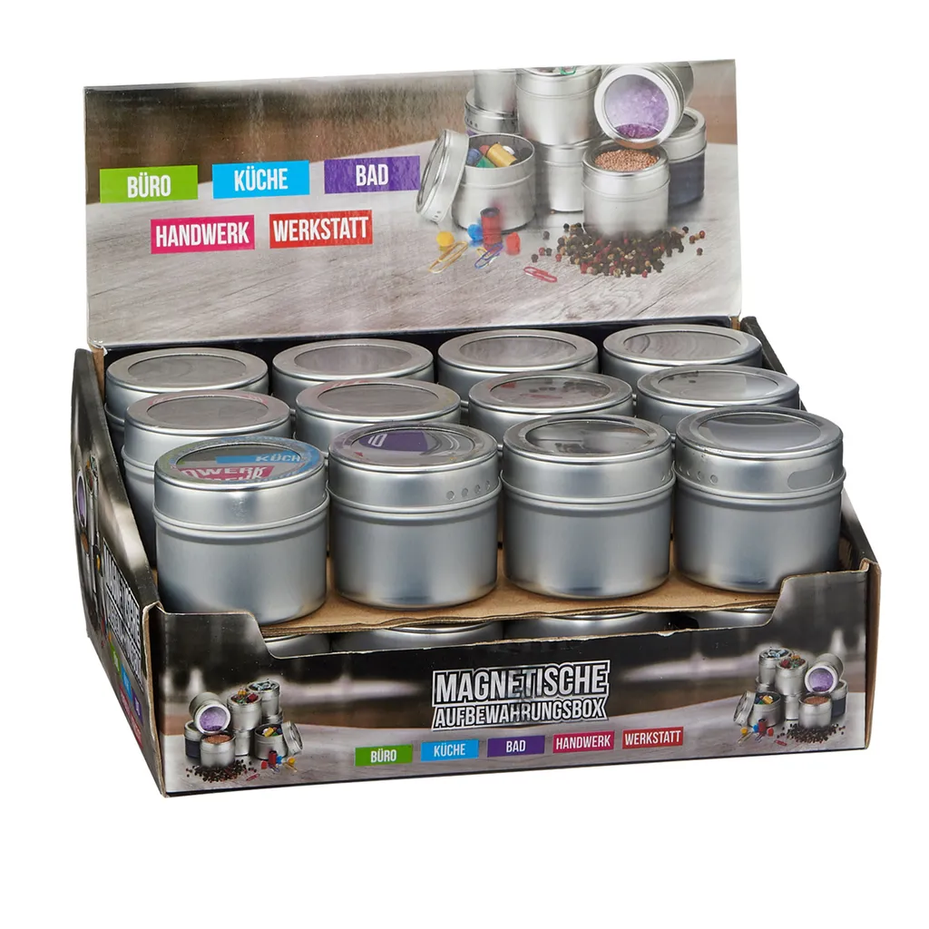 Aufbewahrungsdosen Magnetisch 24er Set Gewürzdosen Gewürzbehälter Mehrzweckdose Dosen 5 Aufbewahrungsdosen Magnetisch 24er Set Gewürzdosen Gewürzbehälter Mehrzweckdose Dosen – Bild 3