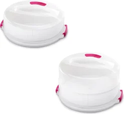 Metaltex Tortenbehälter ø36cm Höhenvers, Transparent/rot/weiß -Mepalhom Geschaft af9a7db2da4be323b15c2b0b370a8d60