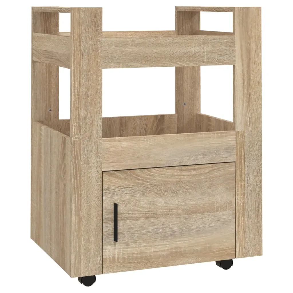 VidaXL Küchenwagen Sonoma-Eiche 60x45x80 Cm Holzwerkstoff 3 VidaXL Küchenwagen Sonoma-Eiche 60x45x80 Cm Holzwerkstoff
