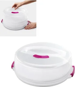 Metaltex Tortenbehälter ø36cm Höhenvers, Transparent/rot/weiß -Mepalhom Geschaft b0d4e2c79ba02e8e79cc3130cf818d9e