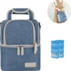 Muttermilch-Kühltasche Mit Kühlakkus, Doppellagig, Passend Für 3 Flaschen, Bis Zu 255 Ml, Für Stillen, Muttermilch, Pumpbeutel, Rucksack ,Denim Blue -Mepalhom Geschaft b6b6fb718d0ac986dcb0f22d752b1ec0