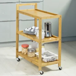 SoBuy Servierwagen, Küchenwagen, Küchenregal, Rollwagen, Teewagen, FKW34-B-N -Mepalhom Geschaft b7049d2a7669f57e123e58da26f215b9