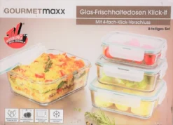 GOURMETmaxx Glas-Frischhaltedosen Klick-it 8-tlg. Frischhaltedosen 4er Set Glas Klick-It Gefrierdosen Lunchbox Brotdose Mikrowelle -Mepalhom Geschaft b73d19f2f974fc6da6603d92a4eeebc1