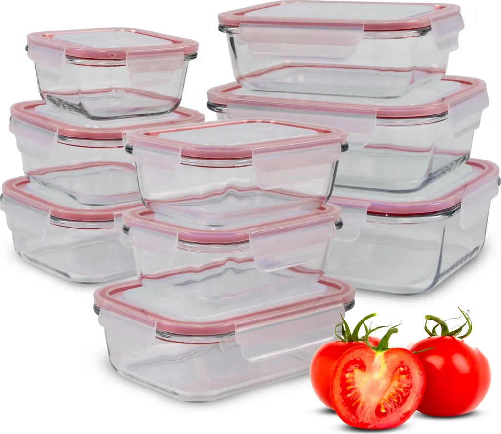 Classbach® Glas-Frischhaltedosen Mit Deckel, 9er-Vorratsdosen-Set/Vorratsgläser, Geeignet Für Mikrowelle, Spülmaschine Und Gefrierfach, Meal Prep Boxen Aus Glas, Perfekte Aufbewahrungsbox Küche 3 Classbach® Glas-Frischhaltedosen Mit Deckel, 9er-Vorratsdosen-Set/Vorratsgläser, Geeignet Für Mikrowelle, Spülmaschine Und Gefrierfach, Meal Prep Boxen Aus Glas, Perfekte Aufbewahrungsbox Küche