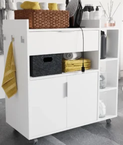 Servierwagen "Karl" In Weiß Universal Haushaltswagen Auf Rollen Mit Vielen Einsatzmöglichkeiten -Mepalhom Geschaft bac17e89033a2707a67d79ed7f81b71c